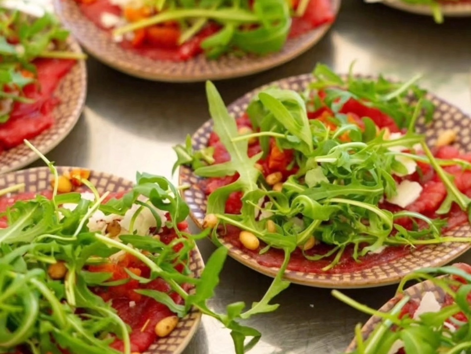 Carpaccio van Wit-Blauw (hapje)