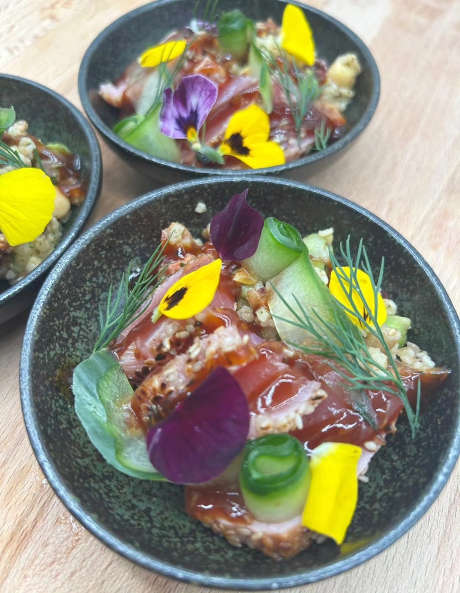 Tataki van tonijn Sharing